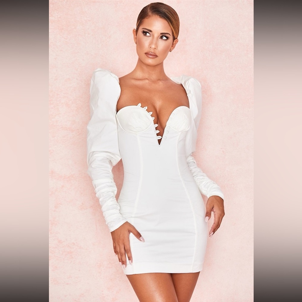 House of CB London Liberte Puff Sleeve Mini Dress